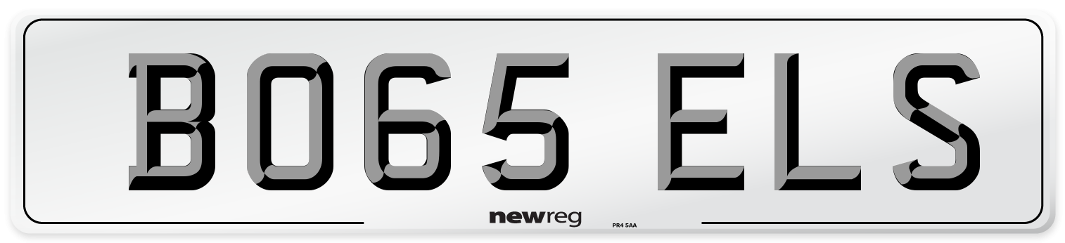 BO65 ELS Number Plate from New Reg